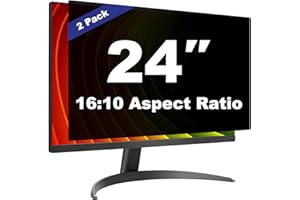 Pozlle 24 Inch Computer Privacy Screen Filter for 16:10 Widescreen Desktop Monitor-Anti-Glare，Anti-Scratch，Data Confidentiality Shield ，Detachable privacy Screen Protector Film【2 Pack】