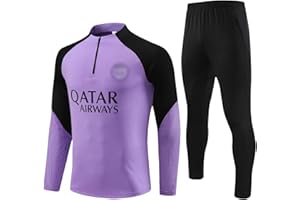 GENERIC 2023 Kit d'entraînement de football Paris PSG pour adultes,Jerseys Kits de football pour enfants,Kit d'entraînement de football Maillots et pantalons,Outdoor Survêtement de football pour garçon