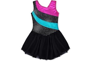 XiaoMoSha Vestito da Danza Classica per Bambine,Corta/Lunga Manica Balletto Costumi,Leotard Ballet Ginnastica Ritmica Ragazza per Bambini da 2 a 11 Anni