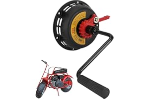 Runfarr Gruppo avviamento a Strappo per Moto per Mini Bici Coleman B200R CT200U 200cc, Senza relè Motore GX160 con avviamento a Strappo, Nero
