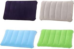 CWPFVQA 4 szt. Nadmuchiwana poduszka na ciało, nadmuchiwana poduszka do spania, nadmuchiwana poduszka kempingowa, nadmuchiwany materac na zewnątrz, przenośna poduszka