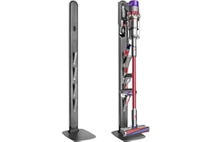 JUPELI Vacuum Stand for Dyson Gen5 V15 V12 V11 V10 V8 V7 V6,Stable Holder with Hidden Cord Management,Easy Installation,No Drill Installation,Cordless Vacuum Cleaners Stand with 4 Storage Hooks