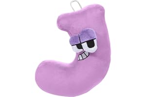Takezuaa Alphabet Lore Plush Toy Alphabet Lore Stuffed Educational Letter Toys Cartoon Doll Soft Pillow Toy Collectible for Fans Friends Kids Adults Halloween Thanksgiving Christmas Game Gifts,J,Cute