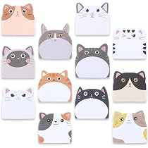 LLOUSSAK 270 Schattige Zelfklevende Notitieblaadjes – Kawaii Katvormig, Voor Kinderen, School En Kantoor