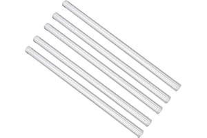 MHUI Acrylic Round Rod Clear,2mm-8mm Diameter 7.9" Length,Solid Plastic Bar Stick 5Pcs,8mm*0.2m