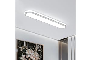 Naroume Metal LED Ceiling Light,65W Linear Ceiling Lamp,6500K Cool White Modern Ultra Thin Low Profile Light Fixture for Kitchen, Home & Office Hallway (92cm)