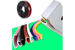 FSHANYUE Couvre Chant en Plastique Flexible en Forme de U, Couvre Chant - Couvre Chant Plastique Souple-Couvre Chant Souple TPE à Décoller et à Coller-Pour la Armoire Table et Chaise Bord (5m×17mm,Noir)