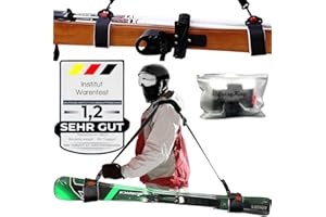 Cinta para esquís BerryKing, con correa ajustable para llevarlos al hombro y cierres de velcro. Accesorio para las vacaciones de invierno para niños y adultos