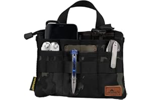 VIPERADE VE5 Bolso de nailon para axilas al aire libre, bolso de hombro, bolso de seguridad portátil multiusos para hombres/mujeres para hombres-Camuflaje Negro