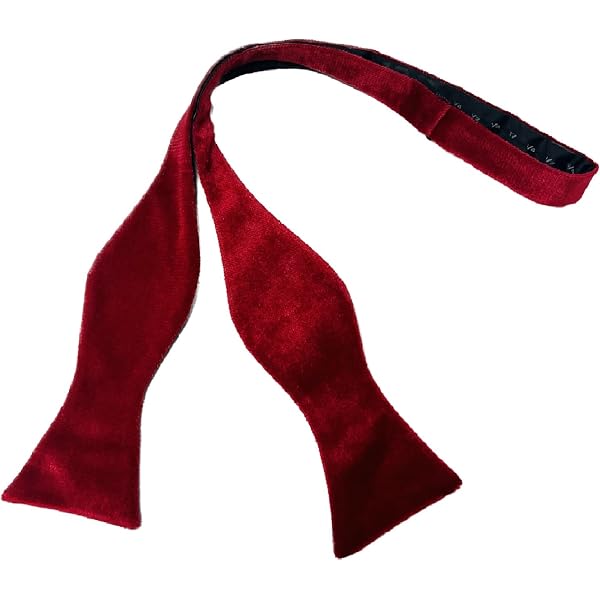 King & Priory Papillon In Velluto Rosso Scuro: Elegante E Regolabile, Per Collo Fino A 48cm - 5