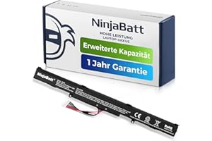 NinjaBatt A41-X550E Akku für Asus X450 X450E X450FJ A450J A450E X550E X550D X550V X550Z X550DP X550ZA X751L X751M F450 F751MA X750JA X750JB X750JN X750LN R751 - Hohe Leistung [4 Zellens/32wh]
