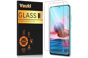 Vauki 2 sztuki folii ochronnej do Xiaomi Redmi Note 10 4G / Note 10S 6,43", twardość 9H, przezroczyste szkło ochronne do Redmi Note 10 4G, bez zarysowań 0,33 mm, ultra cienkie, odporne na zarysowania