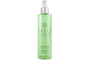 Grace Cole Grapefruit Lime & Mint Body Refreshing Hair & Body Mist Fragrance Spray 250ml - Essential Oils - Vegan