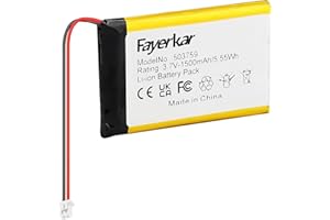 Fayerkar Batería de polímero de litio de 3,7 V, 1500 mAh, 503759, repuesto para bricolaje, batería, almacenamiento de energía, luz LED, ventilador de regalo, ventilador