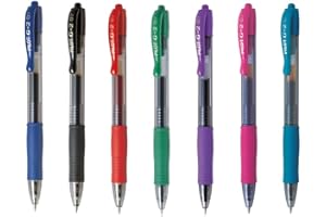 Pilot g2 7 colores surtidos (1 azul,1 negro,1rojo,1 verde, 1 lila,1 rosa,1 azul claro)