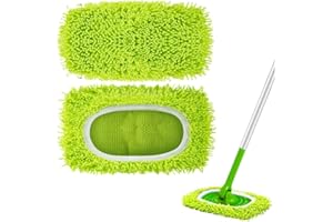Bieiyhe 2 Pezzi Cuffietta Microfibra per Swiffer, Panni Lavapavimenti Straccio, Panni Catturapolvere Riutilizzabili, Panni Cuscinetti per Mocio in Microfibra di Ricambio, Panno Pavimenti Lavabili