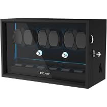 Remontoir Montre XTELARY - 8 Emplacements, 6 Rangements, 4 Modes Rotation, Moteur Silencieux, LED Blanche