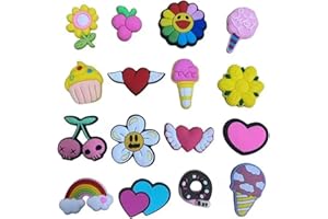 MUSELK Charm per scarpe,ciondolo a forma di cartoni animati&ciondoli fiori per bambini,ragazze, Crocs Accessori Per Adolescenti-DIY Ornaments,decorazioni per sandali,zoccoli, braccialetti per bambini, adulti