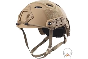 QMFIVE Casque Tactique Le Casque PJ avec Les Lunettes SWAT De Protection pour Combat CQB Airsoft Comdat Paintball