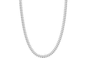 Evegfts Gold Chain| Silver Chain Men, 3.5MM/5MM Diamond Cut Mens Chain Necklace Miami Cuban Chains for Men Women Jewelry Gift for Women Men Boy Girls Super Sturdy Mens Necklaces 18/20/22/24/26 Inch