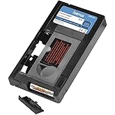 Hama VHS-C/VHS Cassette Adapter | VHS-C/VHS Video Converter | Motorized Adapter Cassette | 6 Mm | Black