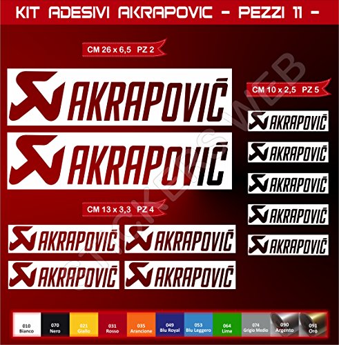 Adhésifs stickers pegatina AKRAPOVIC moto motorcycle cod. 0575 (Bianco cod. 010)