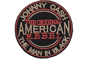 ROCK OFF OFFICIALLY LICENSED PRODUCTS Rock Off Johnny Cash American Rebel - Parche tejido oficial