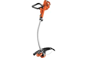 BLACK+DECKER Coupe-Bordures Filaire 700W, Coupe-Bordures Electrique 33 cm avec 2 Poignées, Tube Télescopique, Tête Télescopique et Roue de Guidage, Livré avec 1 Bobine et 5 Fils HDL, GL7033-QS