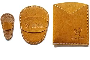 Decolores - Guante Depilatorio Corporal + Guante Facial Natural - 10 Láminas Corporales + 7 Láminas Faciales - para Eliminar Bello y Células Muertas - Piel Suave y Perfecta - Vegano - Color Naranja