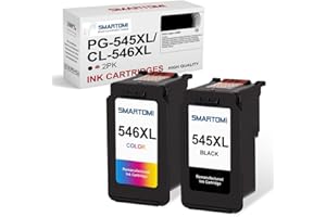 SMARTOMI 545XL 546XL Compatibili Cartucce d'inchiostro Sostituzione per Canon PG-545 CL-546 per Pixma MX495 MG2550 MG2550S TS3150 TR4550 MG3050 MG2950 MG2450 iP2850 (Nero Tri-Colore, 2-Pack)