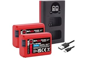 Baxxtar Pro (2X) Batterie NP-FW50 et Chargeur Mini 1851 LCD Dual (entrée USB-C et MicroUSB)