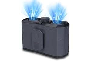 HOMUSERR Outdoor Dual Vent Waist Fan, Portable Neck Fan with Emergency Flashlight, 15000mAh Rechargeable, Clip on Fan, 15000RPM 199 Wind Speeds, Smart Digital Display, IP67 Dustproof and Waterproof