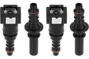 QWORK® 2 pièces connecteur de conduite de carburant droit 7.89mm à 8mm, connecteur à dégagement rapide en Nylon