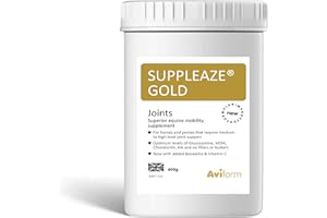 AVIFORM Suppleaze Gold Joint Supplement for Horses - Nourishes, Conditions and Supports Your Horses Joints - Optimum Levels of Glucosamine - New Formula with MSM, HA, Vitamin C And Boswellia