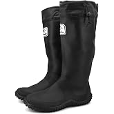 JOMIX Wellington Boots for Women and Men, Waterproof Rain Boots Foldable, High Garden Work Boots