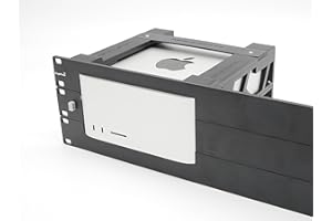 thingsINrack rack mount for mac studio 19 inch 3U with remote on/off button. new improved version 2
