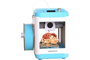 GEEETECH M1 Impresora 3D, Impresora 3D para Principiantes con extrusor de accionamiento Directo de 250 mm/s para Principiantes con Pantalla a Color, Tres Ventiladores de refrigeración