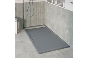 KOES - Receveur de douche en résine modèle VOIGA – 80x120 – Anthracite RAL 7016