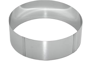 C|H|G chg 8096-05 Stampo Circolare per Torte/Ca. 8 Cm di Altezza/Regolabile in Maniera Continua da 15,0-30,0 Cm di Diametro