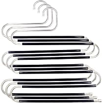 50 Grucce Aperte Per Pantaloni Con Rivestimento Antiscivolo – Metalliche – Salvaspazio - 6
