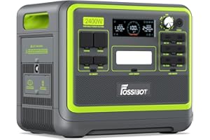 FOSSiBOT F2400 Portable Power Station with 2048Wh LiFePO4, 3 x 240V AC Outputs 2400W (4800W Peak), 1.5H full charge, UPS, 100W USB-C Output, Solar Generator for RV/Camping/Home