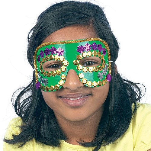 Pappmasken – Kindermasken zum Bemalen & Gestalten; Augenmasken für Kinder ideal zum Fasching & Karnival (12 Stück) - 3