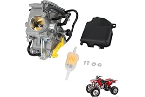 Runfarr Carburador de motocicleta, conjunto de carburador eficiente de 38 mm para Sportrax 400 TRX400EX 2x4 1999-2008 ATV TRX400X 2x4 2009-2015 TRX 400 sustituye a 16100-HN1-A43