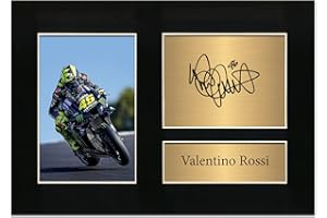 Zulu Image Valentino Rossi Superbikes MotoGP Signed A4 Printed Autograph Photo Reproduction Print Picture Display No11, Black