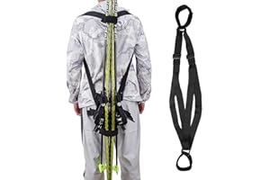 WINBST Ski Tote, Ski Carrying Strap, Ski and Pole Backpack Carrier Ski and Pole Carrying Sling Strap Ski Shoulder Strap 38 mm Wide Strap