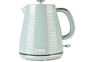 Haden Devon Green Kettle - 1.7L Capacity, BPA-Free - Auto-shutoff & Boil-Dry Protection - Cordless Design - 3000W Fast Boil Kettle - Removable Filter