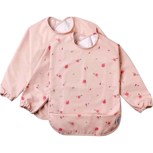 Happy Cherry - Grembiule Pittura Impermeabile Bambino Manica Lunga Bambine Bambini Bavaglino Artigianale Per Dipingere Giocare Mangiar Neonati Per Scuola Materna Casa - 2-4 Anni