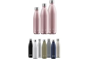 ‎FLSK FLSK Das Original Neue Generation Edelstahl Trinkflasche • Kohlensäure geeignet • Die Isolierflasche hält 18 Stunden heiß und 24 Stunden kalt • ohne BPA und rostfrei