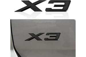 OYDDL X1-X7 Emblem Gloss Black Replacement Compatible with BMW Trunk Lid Emblem Badge Nameplate Label Decal Number Letters (Glossy black,X3)