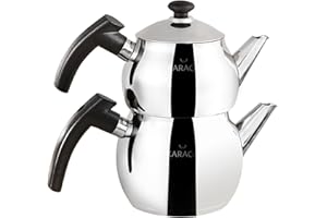 Karaca Adelya - Juego de tetera (tamaño pequeño), color negro